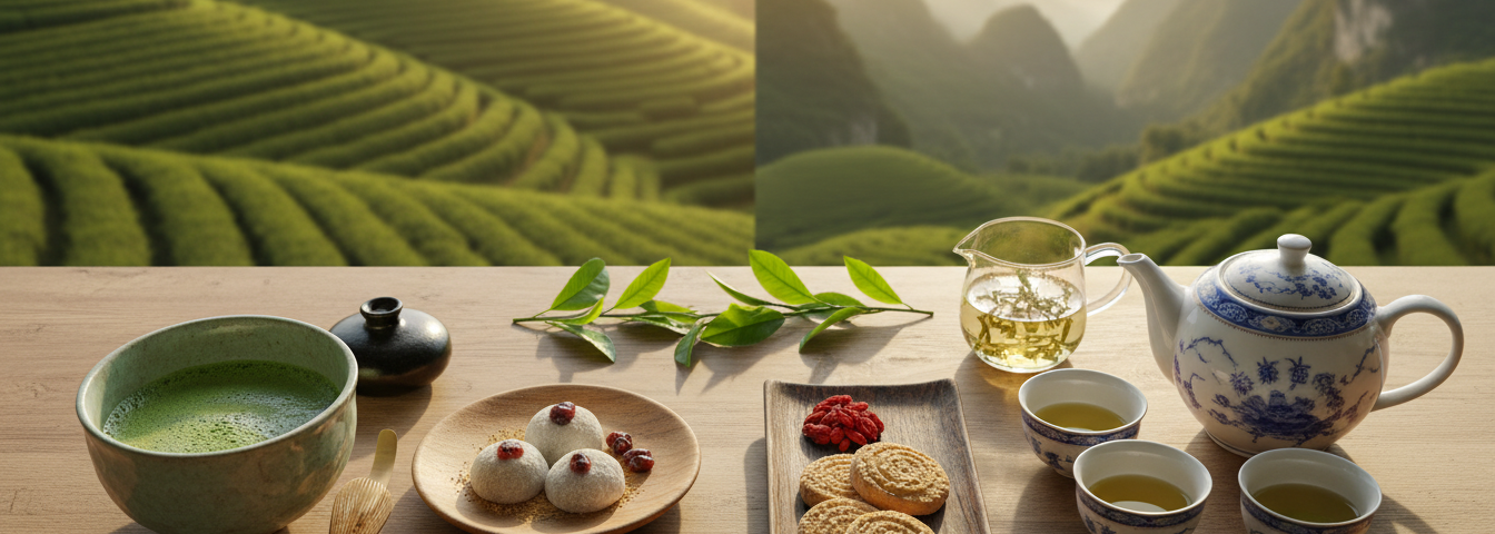 Grüner Tee Japan vs China