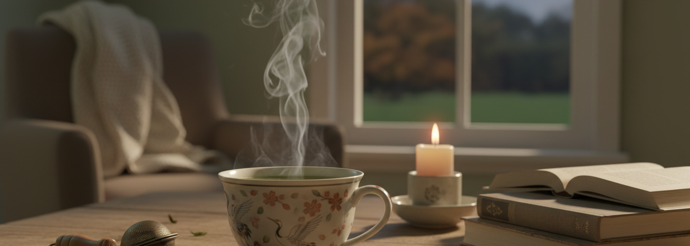 Grüner Tee am Abend