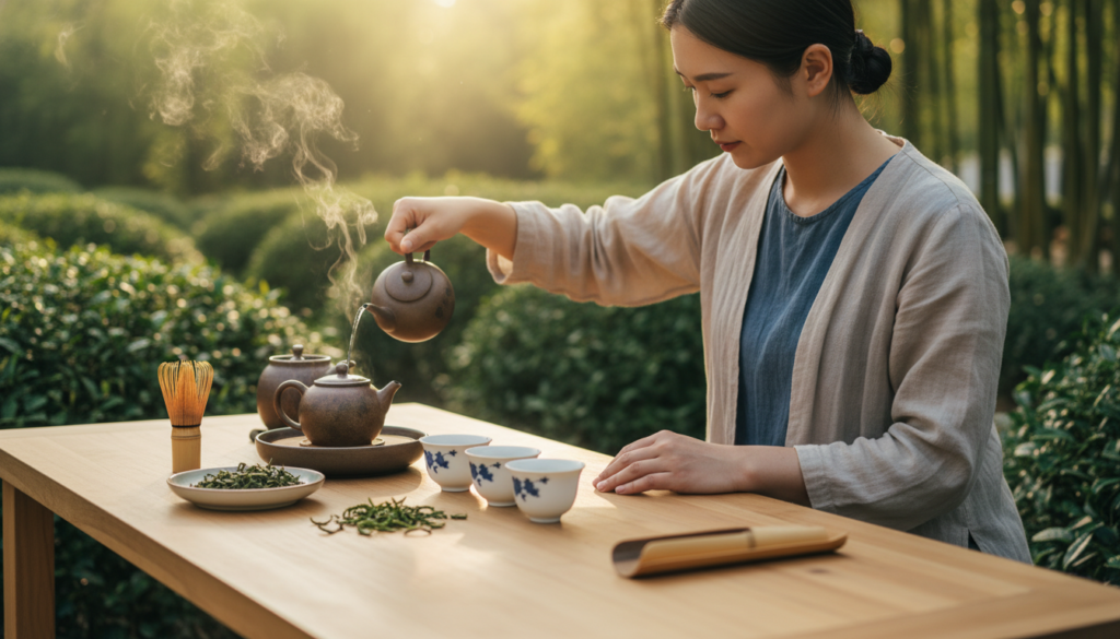 Grüner Tee mit hoher Qualität zubereiten
