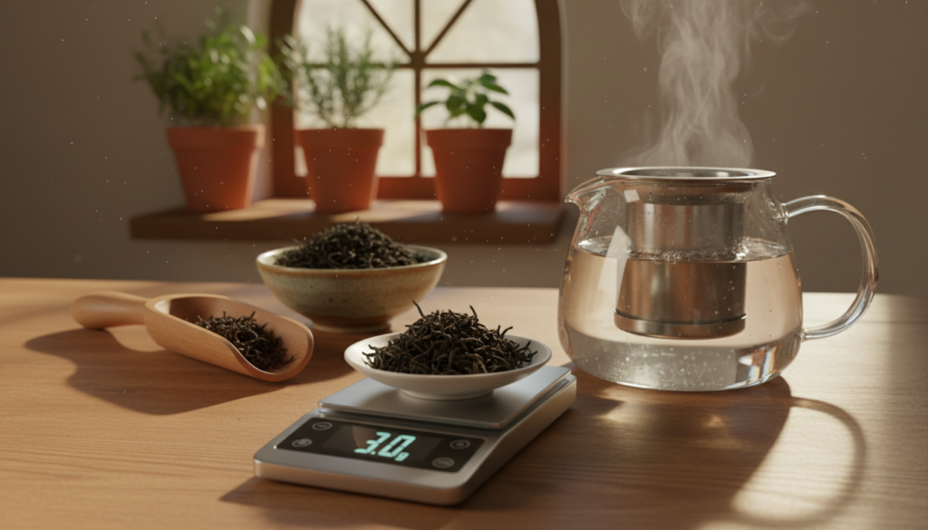 Schwarzer Tee richtig dosieren