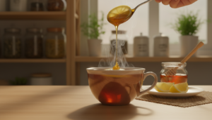 Teerezept mit Milch Zitrone Honig