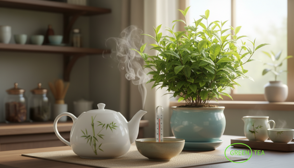 Wassertemperatur für Grünen Tee